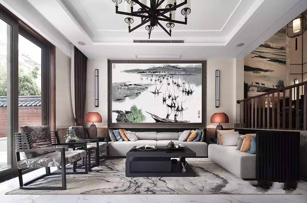 裝修設(shè)計(jì)：新中式客廳最有范的待客之道！