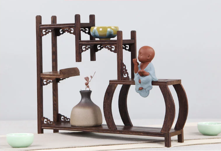 20款東方古韻的雞翅木實(shí)木中式博古架造型