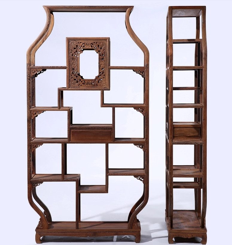 古典仿古中式紅木家具，中式實(shí)木雞翅木博古架