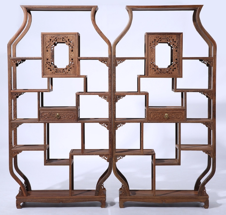 古典仿古中式紅木家具，中式實(shí)木雞翅木博古架