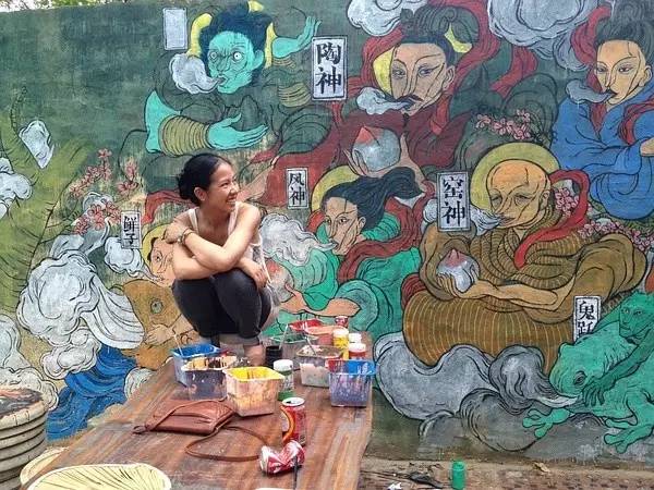 中國(guó)古代神話色彩的壁畫作品