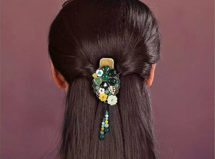時尚家佳樂文學(xué)精致彩玉裝飾古風(fēng)發(fā)夾頭飾