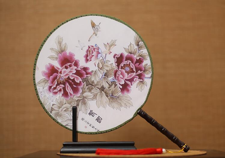 梅蘭竹菊系列團(tuán)扇，團(tuán)扇搖搖美人裊裊