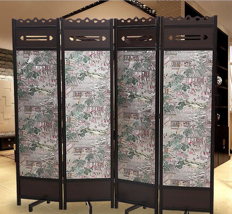 中式古典屏風(fēng)，云母屏風(fēng)燭影深