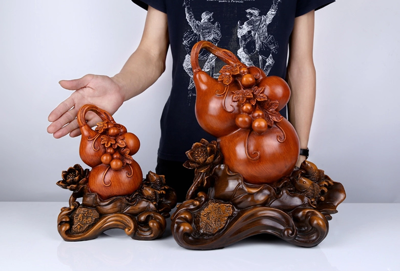 招財葫蘆工藝品，手工復古葫蘆擺件