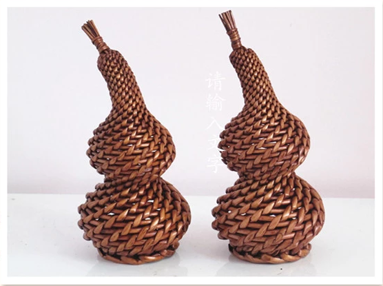 柳編葫蘆工藝品，特色手工藤編葫蘆擺件