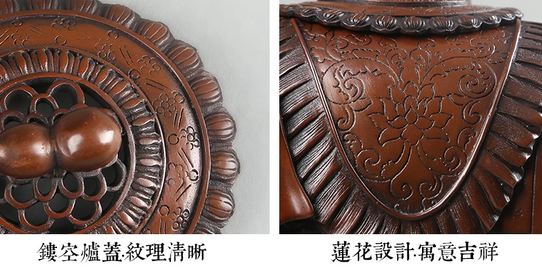 大象紫銅香爐，仿古熏香爐