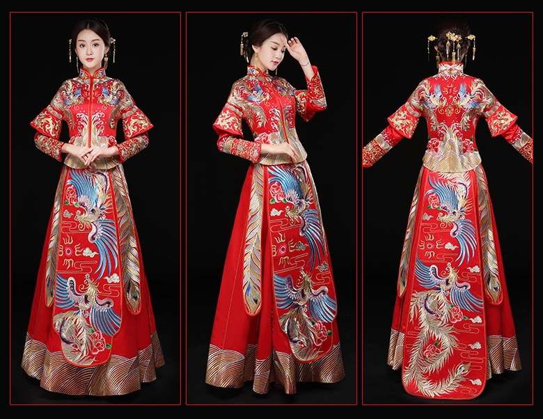 秀禾服龍鳳褂新娘禮服，結婚嫁衣中式禮服