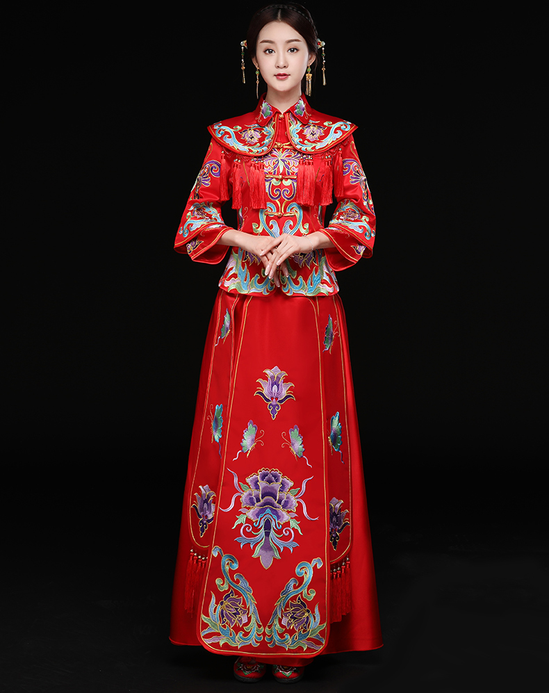 龍鳳褂新娘禮服，結(jié)婚禮服中式禮服