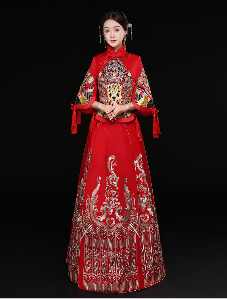 時尚家佳樂文學新娘禮服，結(jié)婚禮服中式禮服
