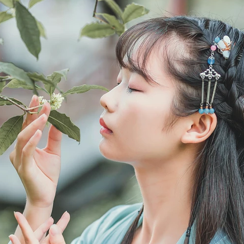 小清新漢服女子頭像，唯美古風(fēng)女子真人頭像