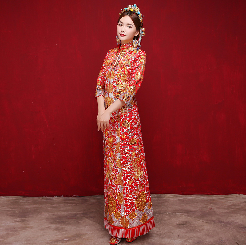 家佳樂文學(xué)時(shí)尚中式禮服，唯美時(shí)尚新娘禮服