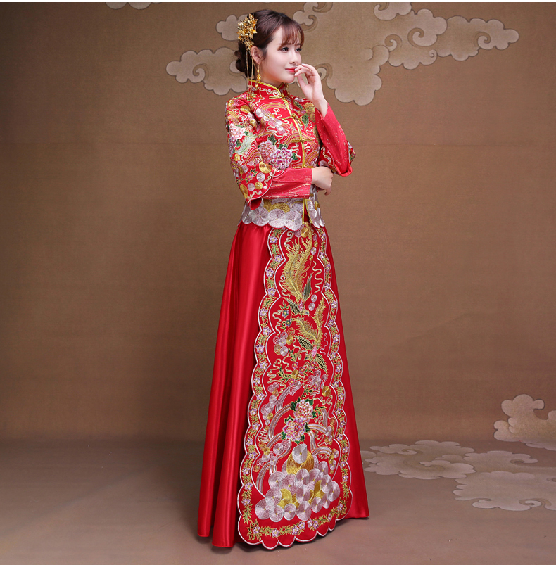 雍容華貴中式禮服，復(fù)古時(shí)尚家佳樂文學(xué)新娘禮服