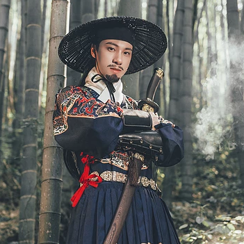 霸氣錦衣行帶刀頭像，唯美古風(fēng)男生真人頭像