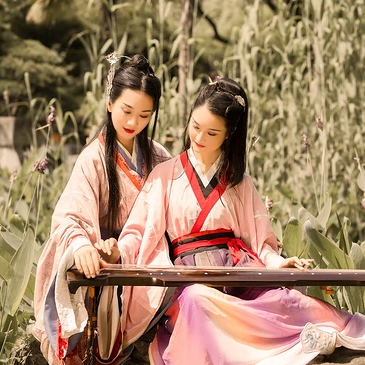 親密無間漢服古風(fēng)頭像，唯美古風(fēng)閨蜜頭像