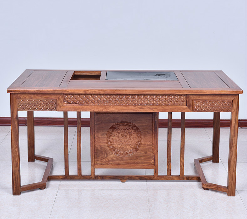 紅實(shí)木茶桌，新中式仿古茶桌