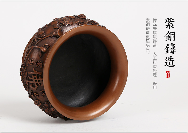 蓮花荷葉雕花香爐，仿古供佛熏香爐