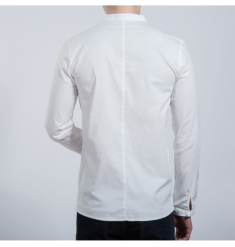 家佳樂(lè)文學(xué)男裝民族風(fēng)盤(pán)扣襯衣男青年中山裝