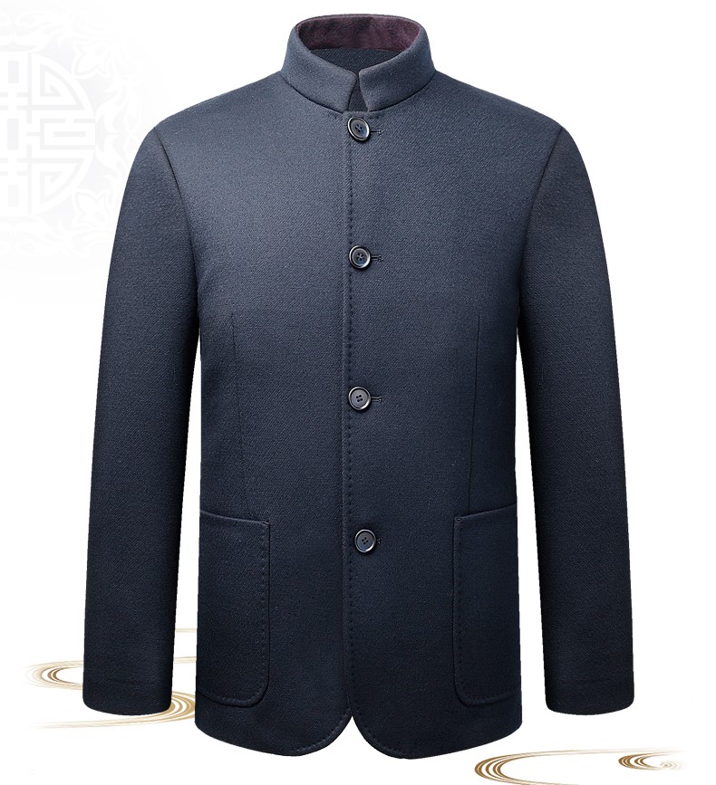 家佳樂(lè)文學(xué)外套民國(guó)男裝，羊毛呢唐裝中老年中山裝