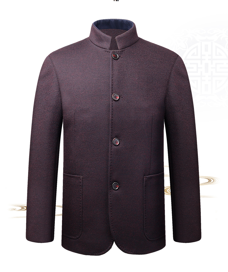 家佳樂(lè)文學(xué)外套民國(guó)男裝，羊毛呢唐裝中老年中山裝