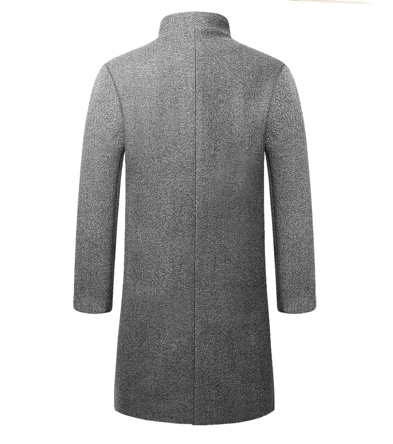 灰色長款復(fù)古民族風外套，中式唐裝中山裝