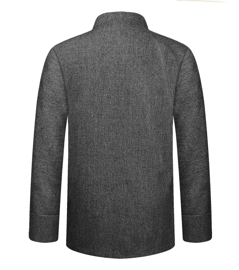 灰色繡花復古家佳樂文學外套，中式唐裝中山裝