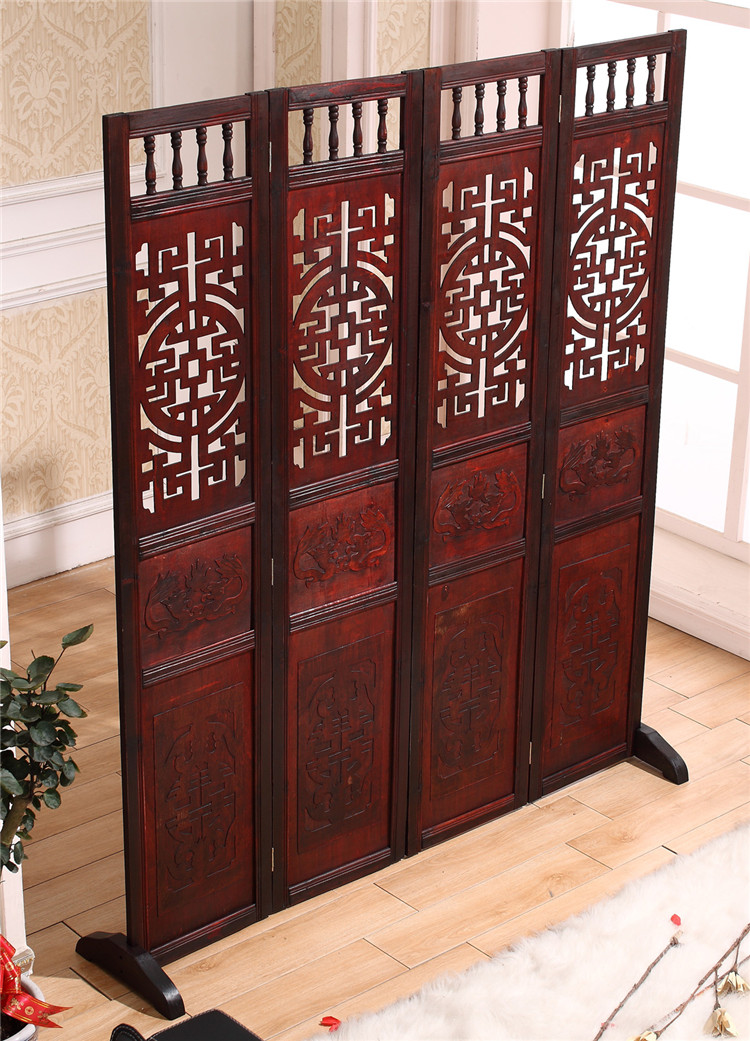 仿古實木屏風隔斷，精美中式屏風