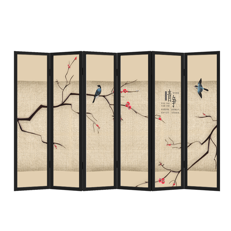 家佳樂文學(xué)實木中式屏風(fēng)隔斷