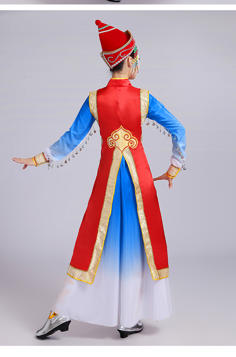 蒙古族服飾表演服裝，少數(shù)民族服裝圖片