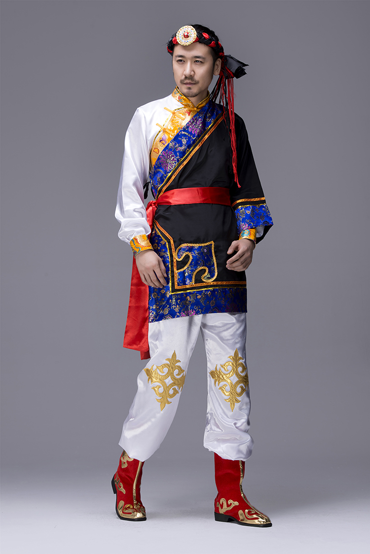 別具一格的蒙古族男裝服飾，蒙古袍少數(shù)民族服