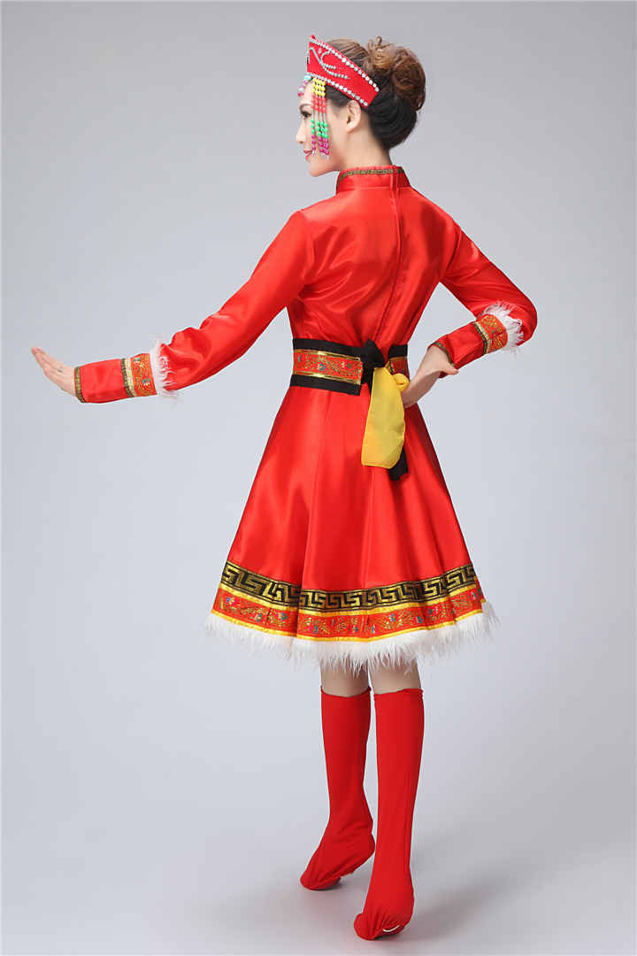 簡約大方的蒙古族女裝服飾，少數(shù)民族服裝