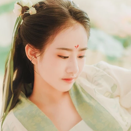 小清新漢服少女頭像，唯美古風(fēng)真人頭像