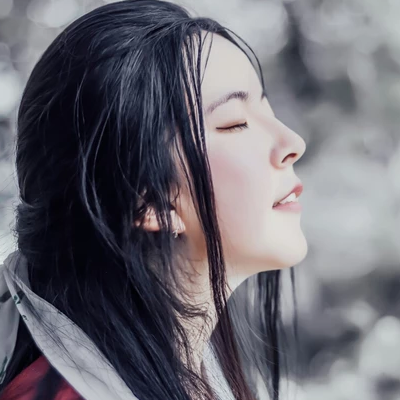 冰雪柔情少女頭像，唯美古風真人頭像
