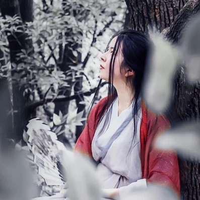 冰雪柔情少女頭像，唯美古風真人頭像