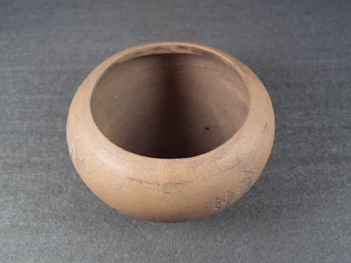 清代老紅泥紫砂詩(shī)文大圓水盂