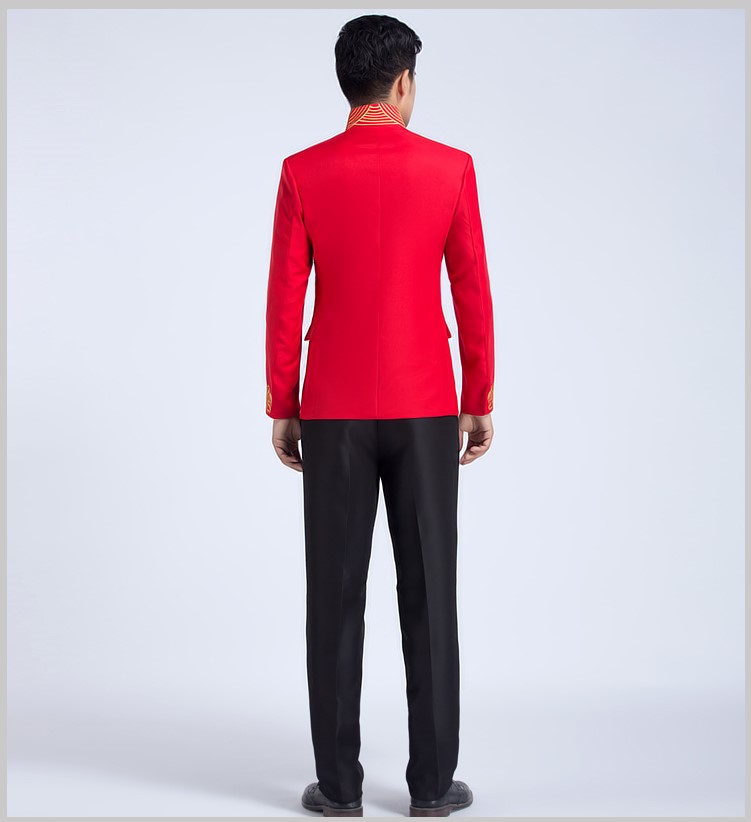 四季中式立領(lǐng)主持禮服，男士改良中山裝