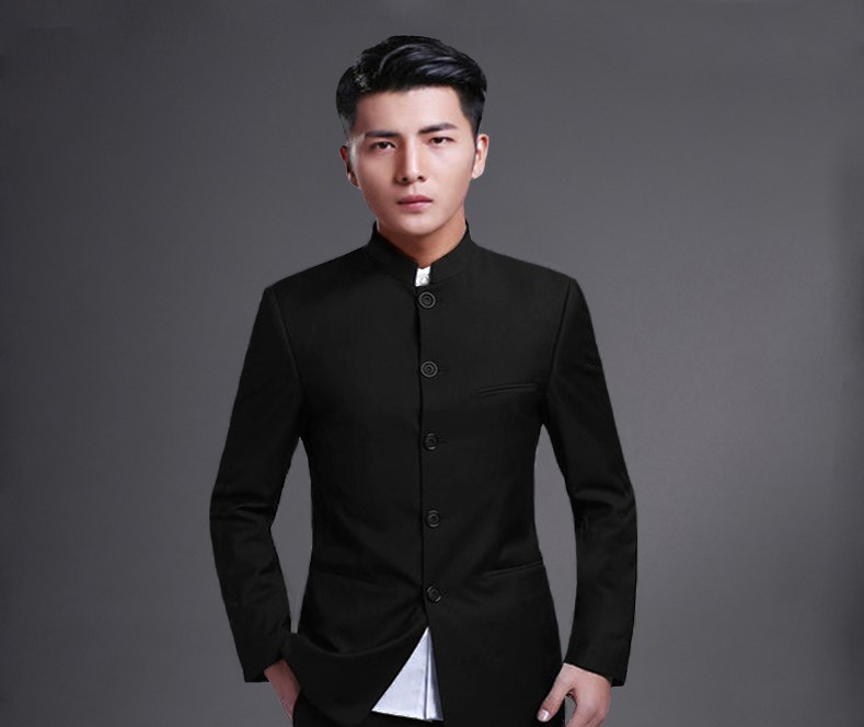 時(shí)尚家佳樂(lè)文學(xué)立領(lǐng)休閑男士中山裝