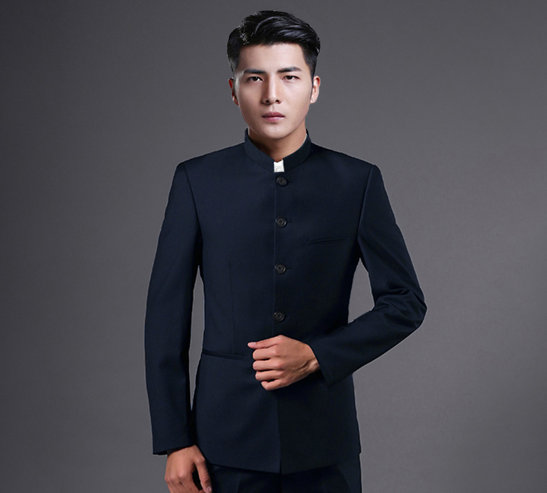 時(shí)尚家佳樂(lè)文學(xué)立領(lǐng)休閑男士中山裝