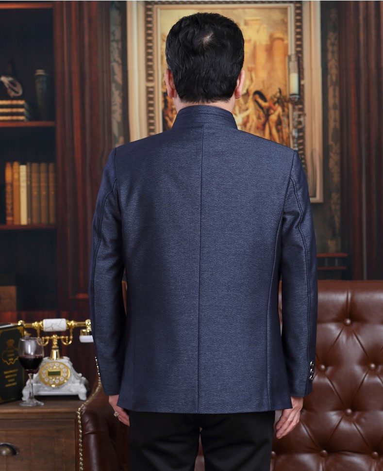 時尚經(jīng)典改良版修身中老年中山裝