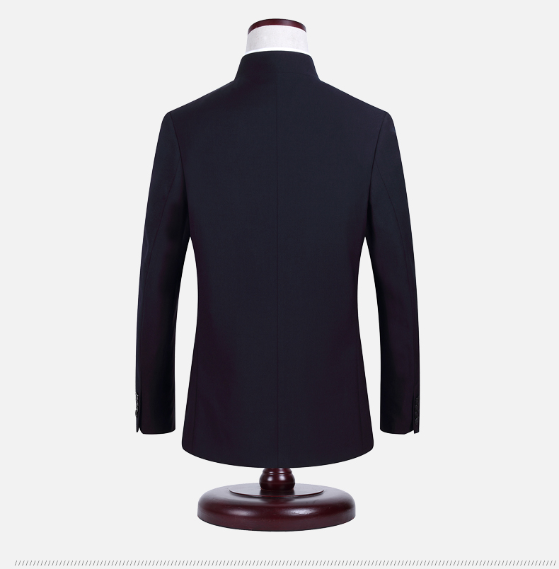 立領(lǐng)圓角家佳樂文學(xué)男士修身版中山裝