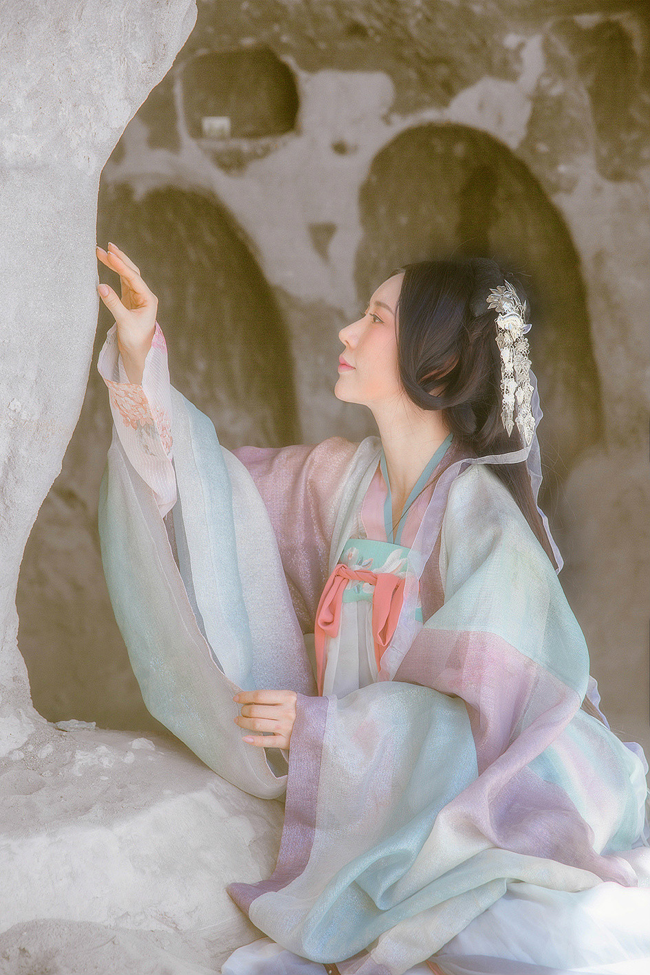 古風(fēng)雪山孤寂·古裝人像攝影