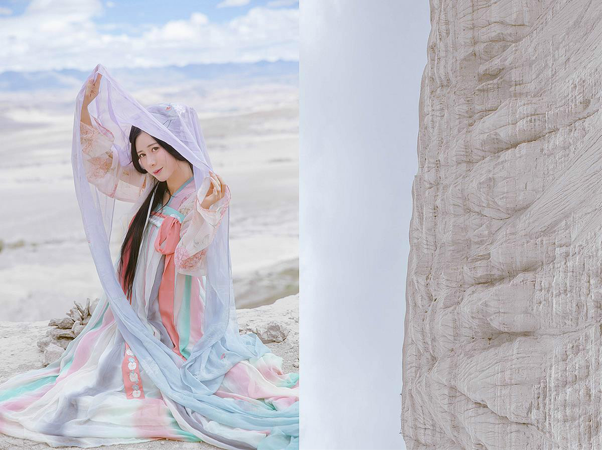 古風(fēng)雪山孤寂·古裝人像攝影