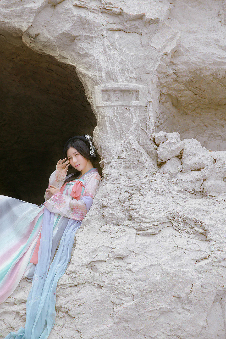 古風(fēng)雪山孤寂·古裝人像攝影