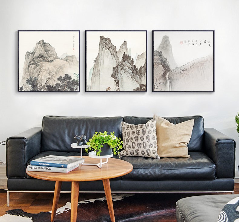 十款家佳樂文學(xué)裝飾畫，新中式中國水墨客廳掛畫