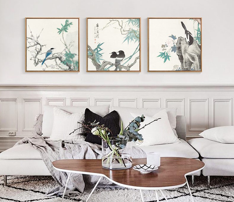 十款家佳樂文學裝飾畫，新中式中國水墨客廳掛畫