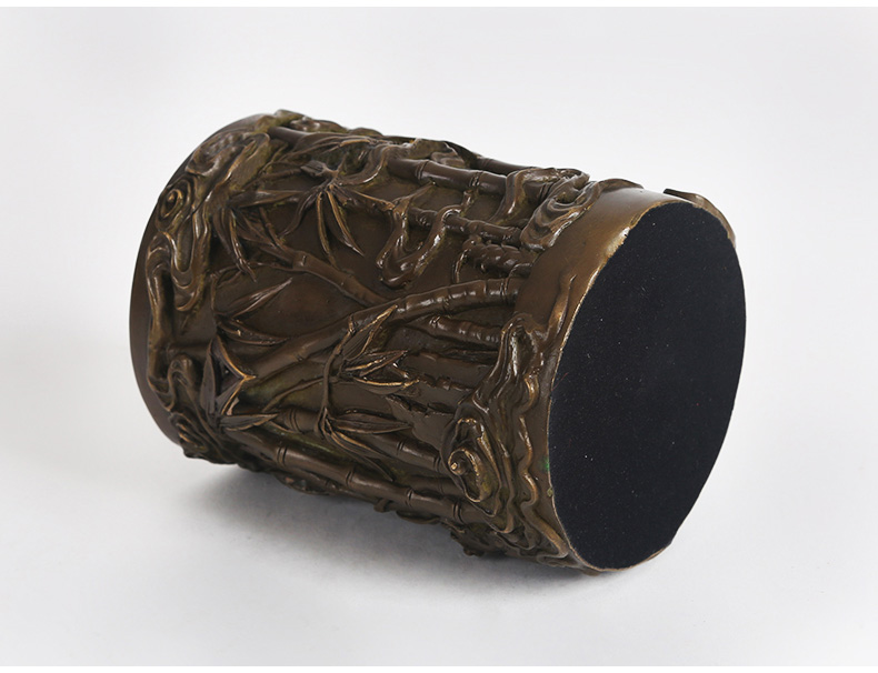 仿古步步高筆筒，文房四寶擺件