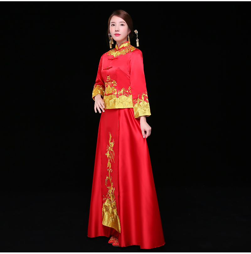 古典喜服中式禮服，秀禾服新娘結(jié)婚禮服