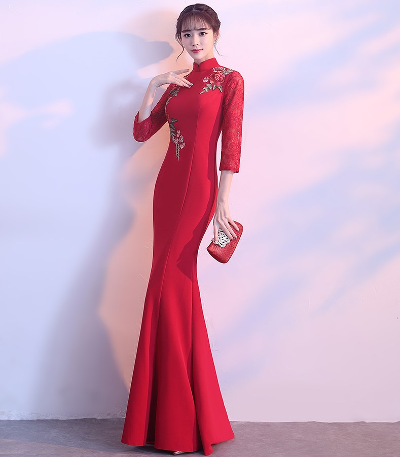 端莊大氣中式禮服，優(yōu)雅家佳樂文學(xué)晚禮服