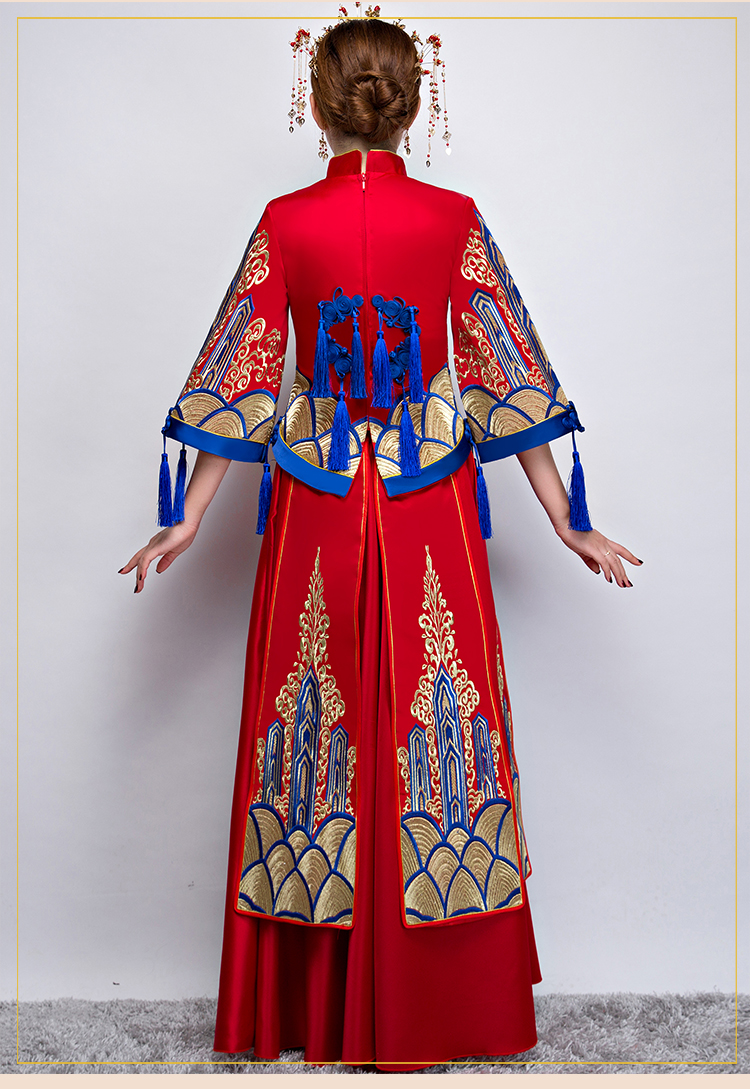 家佳樂文學(xué)中式禮服，新娘結(jié)婚禮服