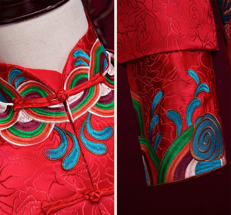 家佳樂文學男士中式禮服，家佳樂文學新郎結(jié)婚禮服